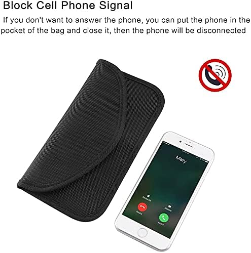 ONEVER 2 Pack Faraday Bags for Car Keys and Cell Phone, Signal Blocking Key Pouch Wallet, Anti-Tracking Anti Theft Car Protection, Cell Phone Signal Jammer WiFi/GSM/LTE/NFC/RFID, GPS Blocker Bag