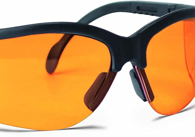Walker's Sport High-Grade Polycarbonate Lenses Half Frame Soft Rubber Nose Piece Adjustable Safety Shooting Glasses
