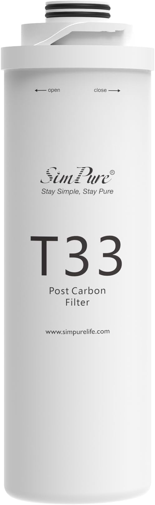 SimPure T1 Series T33 Filter Replacement Cartridge for Model T1-100, T1-400UV, 3-6 Months Replacement Cartridge (1 Pack)