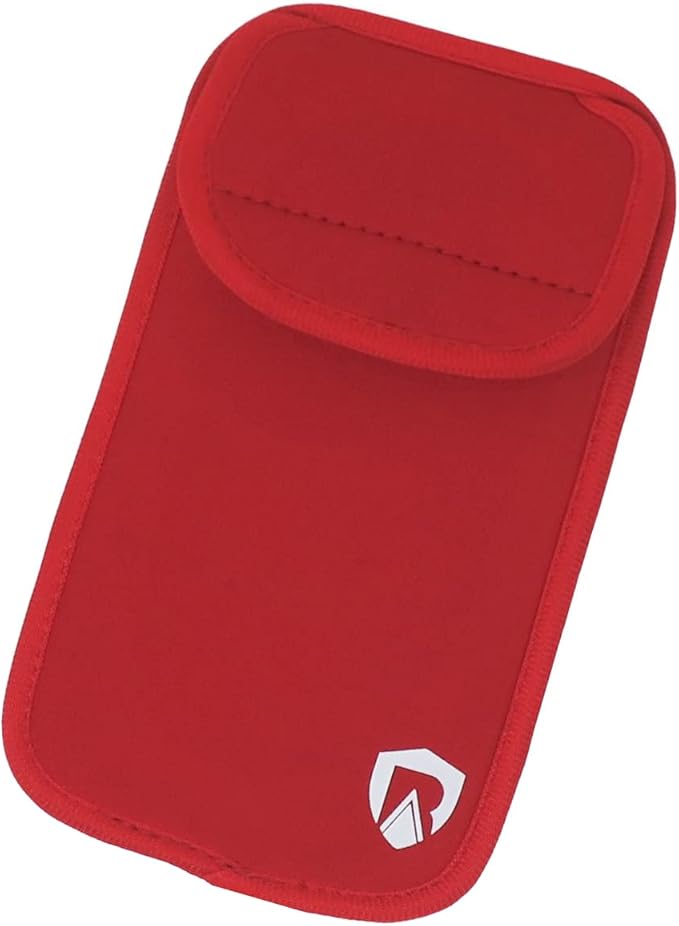 RadiArmor EMF Blocking Cell Phone Sleeve - EMF Blocking Pouch That Fits Most Cell Phones - Updated Version (Red, Large)