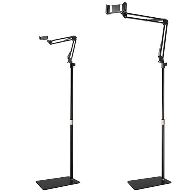 Red Light Therapy Stand - Universal Mobile Stand for Red Light Therapy Panel & Near Infrared Light Devices, Heavy-Duty Holder Adjustable Height & Any-Angle, 360° Swivel Wheel