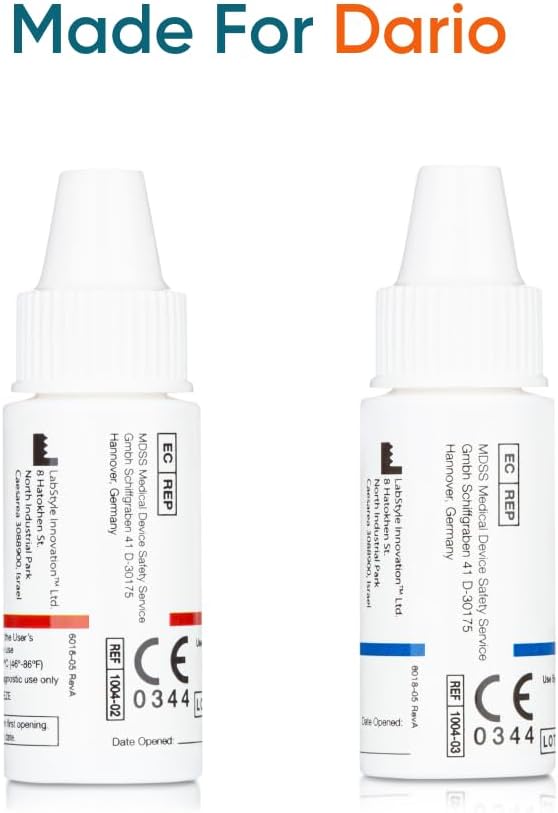 Dario Glucose Control Solution for Test Strips Levels 1 & 2 (2.5ml)