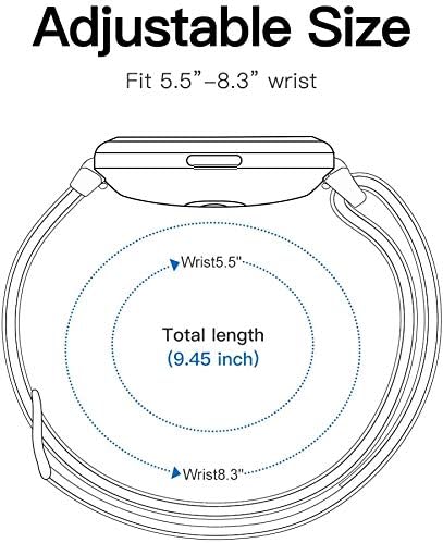 Lamshaw Compatible for Embr Wave 2 Band, 18mm Stretch Elastics Nylon Adjustable Replacement Strap Accessories Compatible for Embr Wave 2 Thermal Wristband