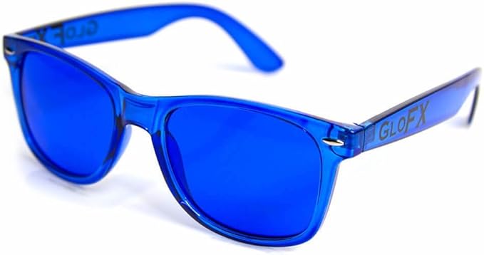 GloFX Blue Color Therapy Glasses Chromotherapy Mood Boosting Glasses