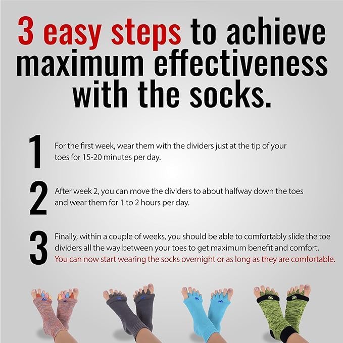 My Happy Feet Foot Alignment Socks with Toe Separators – Holiday Socks for Women & Men - Cozy Christmas Gift Idea