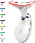 Face Beauty Device, 7 Color Multifunctional Facial Massager, Portable Face Massager Tool for Skin Care, Firming, Smoothing, Glossy White