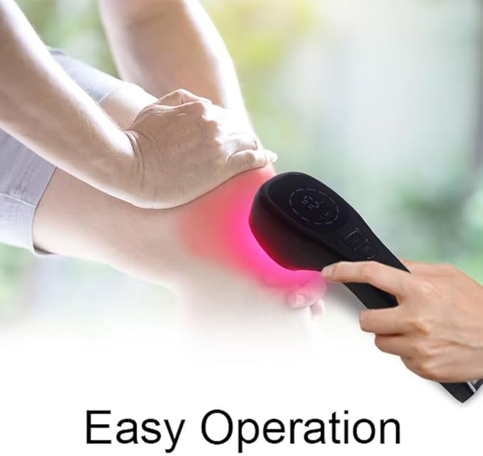 Cold Laser Human/Vet Device with LED Display Targets Joint and Muscles for Infrared Light(2x808nm +12X650nm)