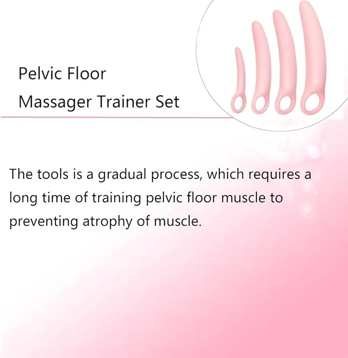 4-Pack Silicone Pelvic Floor Muscle Dilator Trainer Set