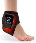 Heated Ankle Wrap with Vibration Massage – Cordless Electric Foot Massager Brace for Pain Relief, Swelling, Stiffness & Circulation – Rechargeable Heating Pad Support for Men & Women