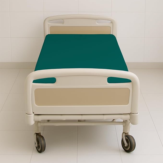 4 Pack Fitted Hospital Bed Sheets - Soft Microfiber Hospital Fitted Sheet - Hospital Bed Fitted Sheets (Teal, 36" x 84" x 12")