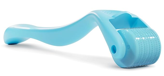 ROSELYNBOUTIQUE Derma Roller for Men & Women - Cosmetic Beauty Tool with Ergonomic Handle - Personal Care Use (Blue)
