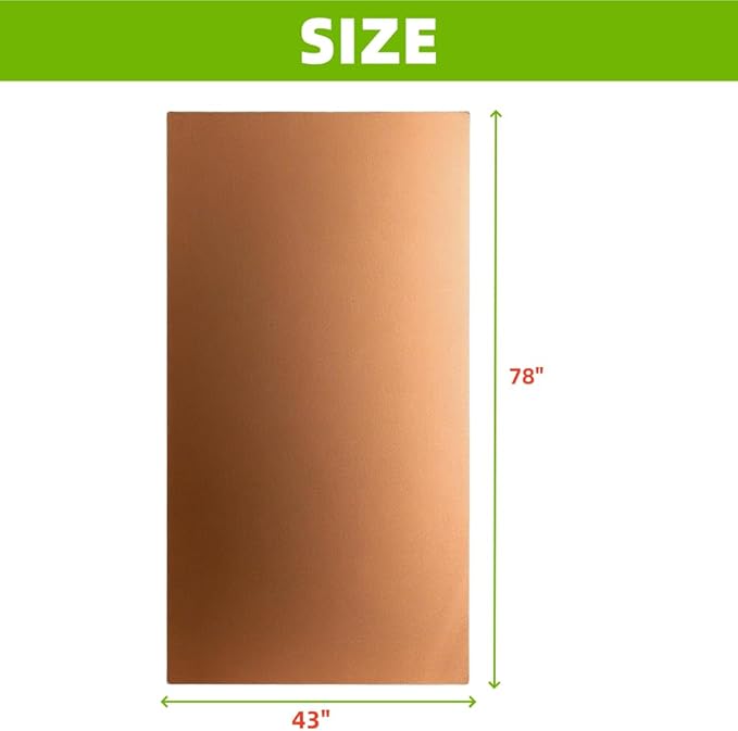 Amradield Pure Copper Fabric Blocking RFID/RF-Reduce EMF/EMI Protection Conductive Fabric- Prevent from Radiation/Singal/WiFi Golden Color 78"x43" inch