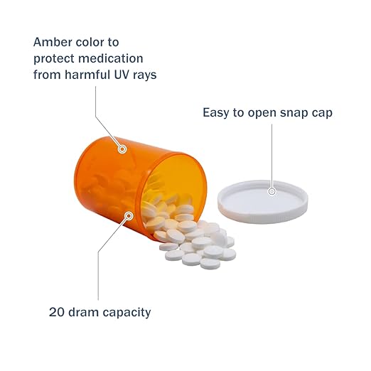 Ezy Dose Pill, Medicine, Vitamin Container & Vial | 20 Dram Storage | Child-Resistant Cap | Case of 180