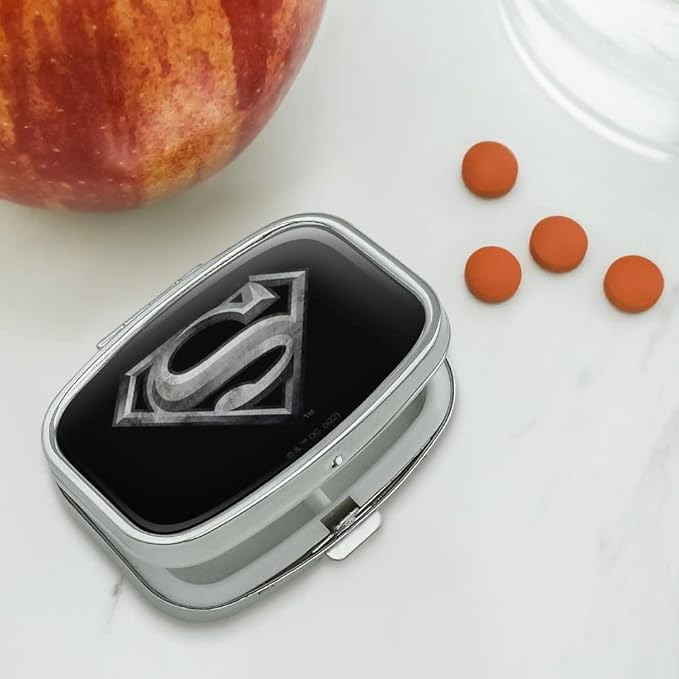 Superman Steel Logo Rectangle Pill Case Trinket Gift Box