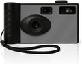 LENSY Screen Free Digital Camera | Four Built in Filters | Rechargeable, 8mp, Lightweight, Focus-Free, Auto-Flash, Easy-to-Use, Reusable, Retro Film-Style Photos (Gray)