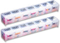 GMS Weekly Pill Organizer - 7-Day Labeled Compartment Pill Case for Supplements, Vitamins and Medication - Secure Latches - Ideal for Daily Use & Travel - Clear - 2 Pack