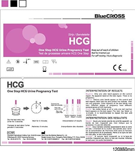 BlueCROSS 10 MIU Early Pregnancy Test Strips (HCG Test Strips) (Pack of 10)