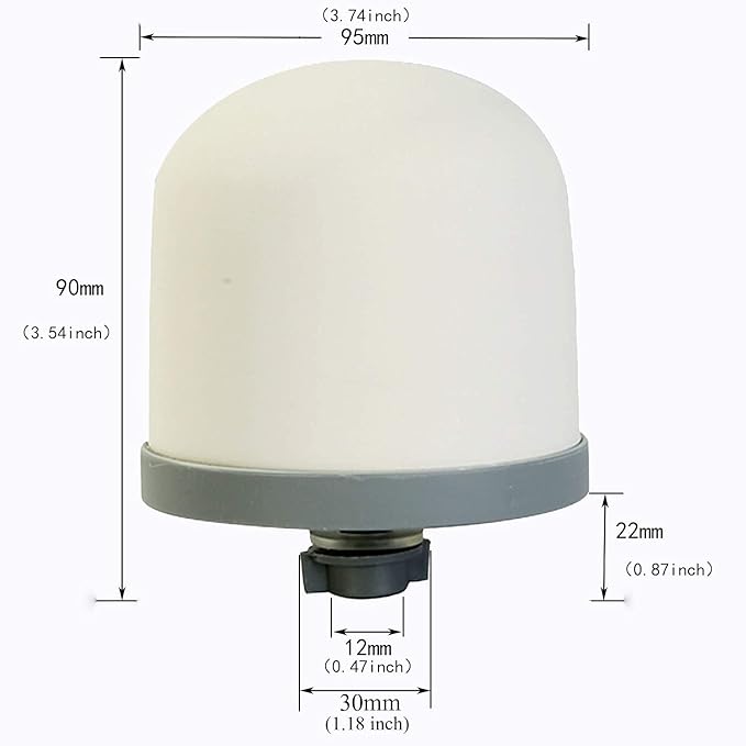 Huining Ceramic Dome Filter, Replacement for Water Pre-Filtration Unit, 0.15 to 0.5 Micron, Household Water Bucket Filtration System (4pcs)