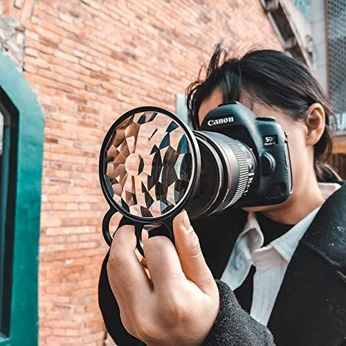 77mm Handheld Kaleidoscope Glass Prism Camera Filter Variable Number of Subjects SLR Photography Accessories