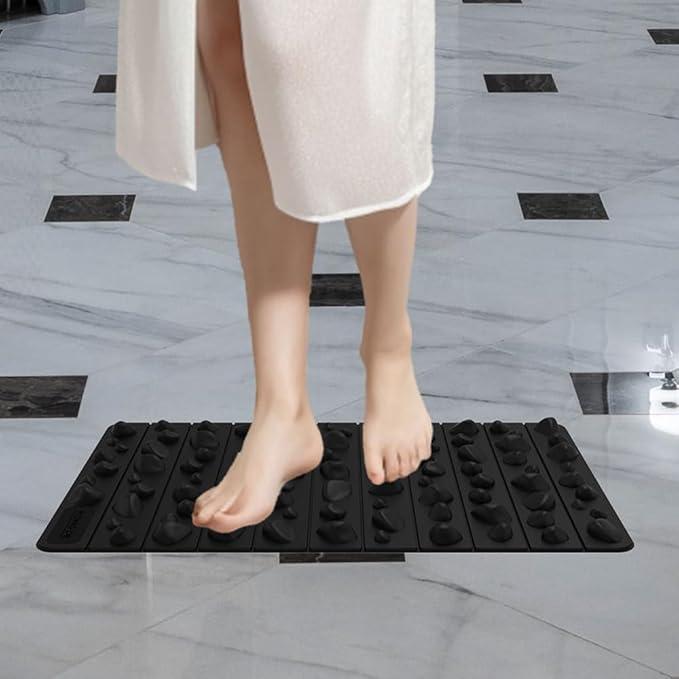 Foot Massage Mat for Plantar Fasciitis & Heel Pain Relief - Non-Electric Acupressure Pad - Office & Home Reflexology Floor Mat - Durable Rubber Foot Pain Relief Mat, 20'' x 11.8 ''