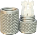 Eye Drop Vials Holder & Storage Case - Securely Store Seven (7) Single-Use Vials - Screw-On Lid, Knurled Pattern - Keep Vials Safe & Organized to Keep Track of Your Daily Usage (Silver)
