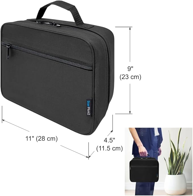 Large Customizable Padded Modular Pill Bottle Organizer, Medicine Bag, Case, Carrier for Medications, Vitamins, and Medical Supplies - for Home Storage and Travel - Black (Optional TSA Lock)