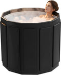 Portable Bathtub for Adult, Foldable Soaking Bathtub for Hot SPA&Ice Bath, Foldable Small Bathtub collapsible bathtub for Bathing, 6-layer Insulated portable tub,Space-Saving (black, 25.9X31.5 IN)