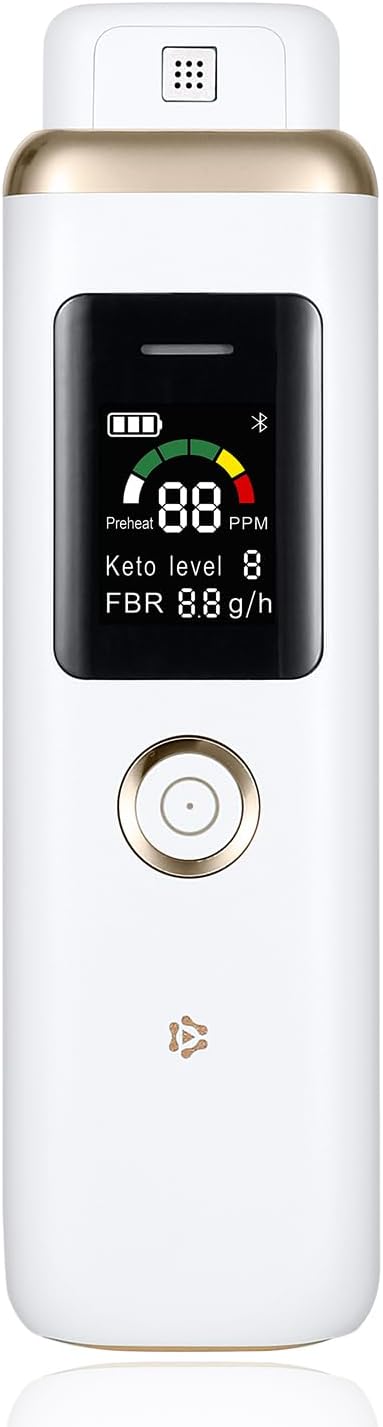Breath Ketone Meter Professional High-Accuracy Breath Ketosis Meter – Home Ketone Breath Analyzer & Advanced Breath Ketosis Tester for Tracking Your Ketones, Keto Lifestyle & Fitness Goals