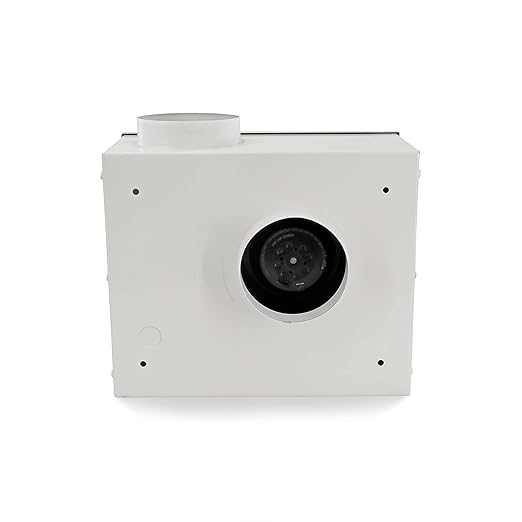 Festa AMG Patriot Radon Fan - Quiet and Energy Efficient 195 CFM Radon Mitigation System Inline Fan - 4" Electric Waterproof Inline Duct - Powder-coated steel – White
