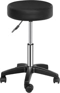 SUPER DEAL Rolling Stools Swivel Chairs Facial Massage Spa Salon Bar Stool Adjustable Hydraulic Rolling Chair,Black