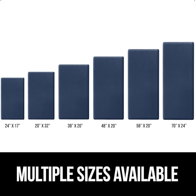 GORILLA GRIP Comfortable Cushioned Kitchen Mats for Floor, 70x24, Waterproof and Stain Resistant Soft Top, 3/4 Inch Thick Ergonomic Standing Desk Anti Fatigue Mat, Foam Supports Feet, Navy Blue