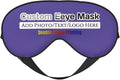 Personalized Eye Mask Add Picture Text Image Logo Custom Travel Sleeping Masks for Home Office Customized Sleep Mask for Men Women Blocks Light Adjustable Strap Lilac