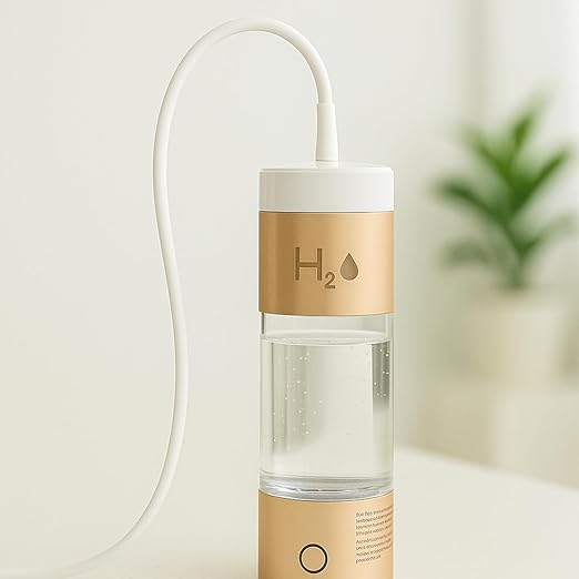 Premium Hydrogen Water Bottle Generator - Up to 4500ppb High-PPB SPE PEM Tech with Inhaler & Breathing Tube, 3-in-1 Portable Ionizer for Travel & Home, BPA-Free, Test Kit Included