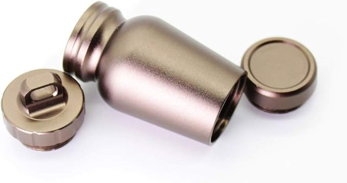 Waterproof Aluminum Pill Holder with Keychain Outdoor Medicine Bottle Seal First Aid Drug Holder