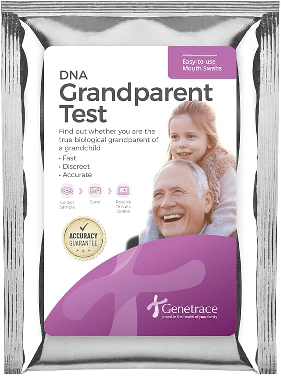 DNA Grandparent Test - Lab Fees & Shipping Included - Home DNA Test Kit for Grandparent and Child - Results in 1-2 Days