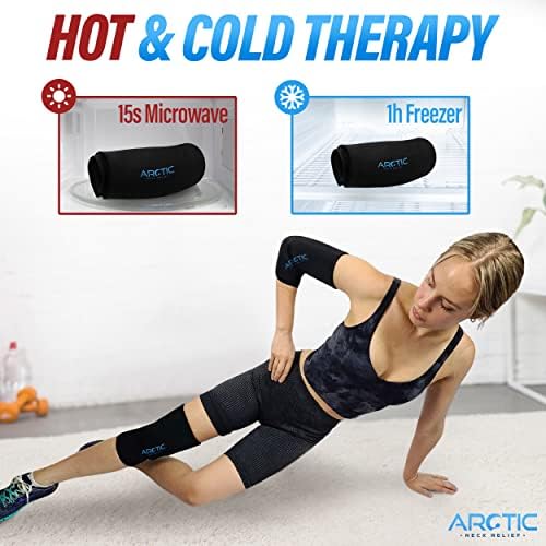 Value 2 Pack | Elbow Ice Pack Wrap & Knee Ice Pack Wrap - Ice Sleeves, Reusable Gel Ice Wrap, Elbow Cold Compression, (Large)