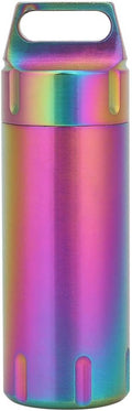 Organizers, Portable Box Case Stainless Steel Pills Case Container Bottles Keychain for Women Man Elderly Outdoor Sports Travel Holder (Colorful)