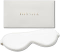 THXSILK 6A+ Grade 25 Momme Silk Sleep Mask, 100% Mulberry Blackout Eye Mask for Sleeping, Soft Lightweight Silk Eye Cover for Women, Men, Travel, Nap, Airplane(4.7×27.5inches, White)