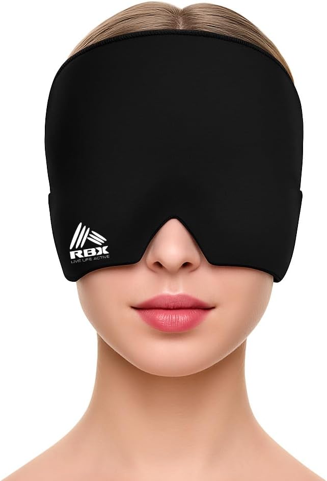 RBX Migraine Relief Cap Hot and Cold Headache Relief Cap Gel Mask, Hangover Headache Relief