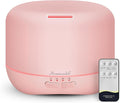 Aromatherapy Essential Oil Diffuser for Room: 500ml Colorful Aroma Air Humidifier with Adjustable Cool Mist Mode, Waterless Auto Off Ultrasonic Diffusers for Large Room Home Office(Pink)