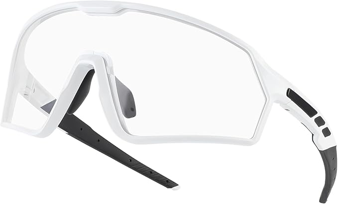 BangLong Photochromic Cycling glasses for Men Women, Clear Running MTB Sunglasses UV Protection