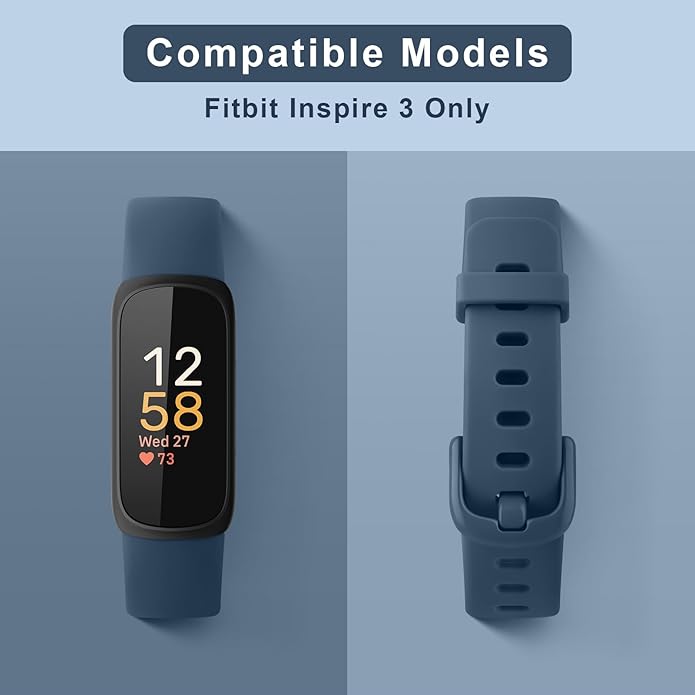 AK Band Compatible with Fitbit Inspire 3 Bands for Women Men, Adjustable Replacement Sport Wristbands Straps for Fitbit Inspire 3 Fitness Tracker