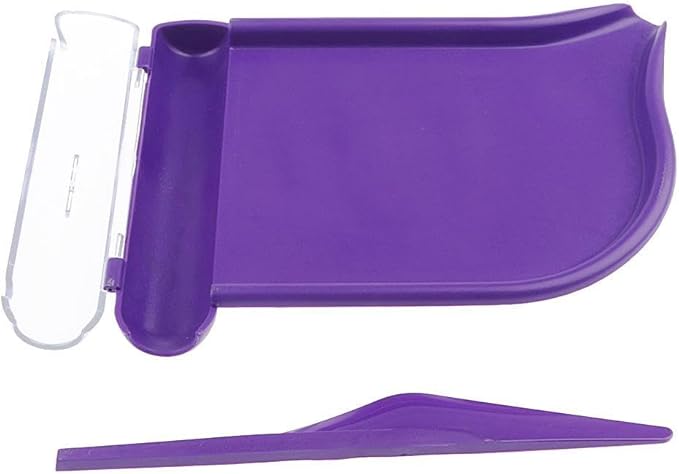 Pill Counting Tray with Spatula & Clear Chute Cover - Prescription Medication, Vitamin C E Fish Oil Dispenser Tool, Organiser Helper & Pill Box Companion for Filling