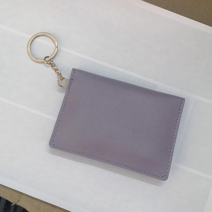 Birth Control Pill Case/Wallet PU Leather Medicine Holder Keychain Envelope Purse(Purple)