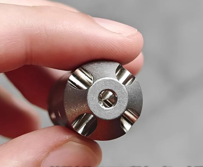 Titanium Keychain Pill Holder Mini Daily Pill Box Pendant Container Waterproof Metal Case Bottle Portable Organizer (Ti)