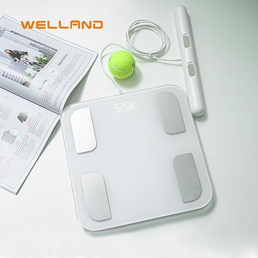 Fitdays Smart Scale for Body Weight and Fat Percentage FSA&HSA Eligible, 8-Electrode Digital Bathroom Scale with BMI, Body Fat & Muscle Mass to 28 Body Composition and Printable Body Analysis Report