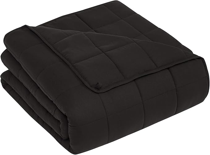 CuteKing Weighted Blanket for Adults(15lbs, 60"x80", Grey) Heavy Blanket for 140-150lbs, Breathable Microfiber Material with Glass Beads All-Season Summer Fall Winter Soft Thick