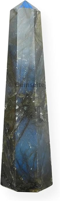 WholesaleGemShop 3 Inch Gemstones Obelisk Tower Jumbo Facet Aura Rock Crystal Natural Polished Earth Wand Spirit
