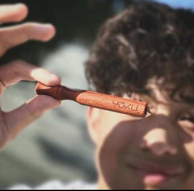 YOKU Wooden Breathing Stick – Pocket-Sized Mindful Breathing Trainer – Natural Airflow Stick for Habit Support & Relaxation, Set of 3 - Ashwood, Rosewood, Sapelewood.