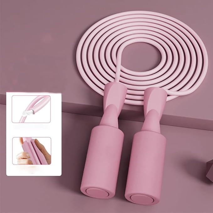 Weighted Jump Rope Without Rope Skipping Rope No Line Speed Rope Cordless For Fitness Workout Anywhere Ropeless Bod Rope for Exercise Training Beachbody Build
